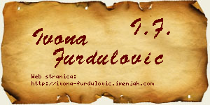 Ivona Furdulović vizit kartica